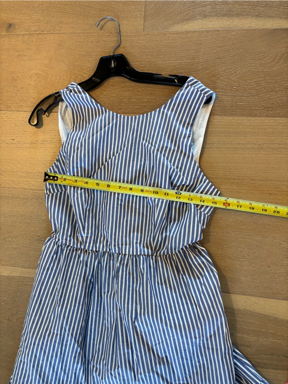 Boden Sleeveless Poplin Dress 8 Reg NWT Surf the Web Stripe Blue White Midi Maxi - Picture 11 of 13